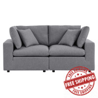 Modway EEI-5577-SLA Commix Sunbrella® Outdoor Patio Loveseat Gray