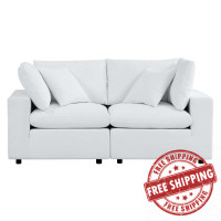 Modway EEI-5577-WHI Commix Sunbrella® Outdoor Patio Loveseat White