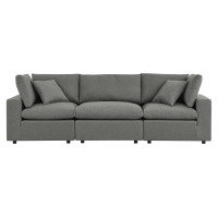 Modway EEI-5578-CHA Commix Overstuffed Outdoor Patio Sofa Charcoal
