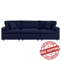 Modway EEI-5579-NAV Commix  Sunbrella® Outdoor Patio Sofa Navy