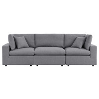 Modway EEI-5579-SLA Commix  Sunbrella® Outdoor Patio Sofa Gray