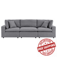 Modway EEI-5579-SLA Commix  Sunbrella® Outdoor Patio Sofa Gray