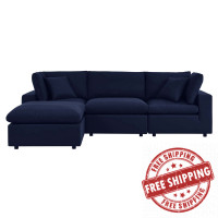 Modway EEI-5581-NAV Commix 4-Piece Sunbrella® Outdoor Patio Sectional Sofa Navy