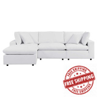 Modway EEI-5581-WHI Commix 4-Piece Sunbrella® Outdoor Patio Sectional Sofa White