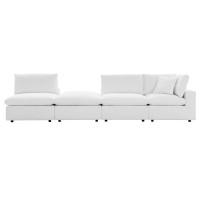 Modway EEI-5582-WHI Commix 4-Piece Sunbrella® Outdoor Patio Sectional Sofa White