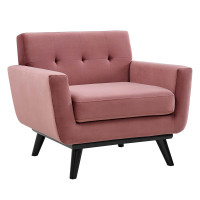 Modway EEI-5598-DUS Engage Performance Velvet Armchair Dusty Rose