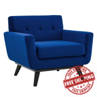 Modway EEI-5598-NAV Engage Performance Velvet Armchair Navy