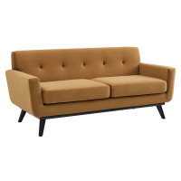 Modway EEI-5599-COG Engage Performance Velvet Loveseat Cognac