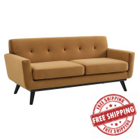 Modway EEI-5599-COG Engage Performance Velvet Loveseat Cognac