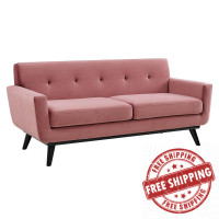 Modway EEI-5599-DUS Engage Performance Velvet Loveseat Dusty Rose