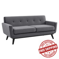 Modway EEI-5599-GRY Engage Performance Velvet Loveseat Gray