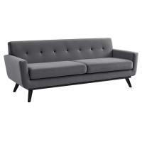 Modway EEI-5600-GRY Engage Performance Velvet Sofa Gray
