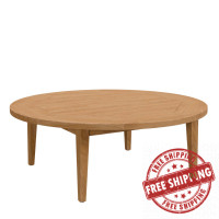 Modway EEI-5603-NAT Brisbane Teak Wood Outdoor Patio Coffee Table Natural