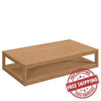 Modway EEI-5608-NAT Carlsbad Teak Wood Outdoor Patio Coffee Table Natural