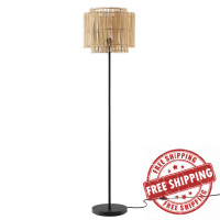 Modway EEI-5611-NAT Nourish Bamboo Floor Lamp Natural