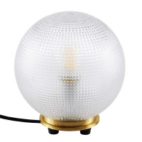 Modway EEI-5615-SBR Destiny Glass and Metal Table Lamp Satin Brass