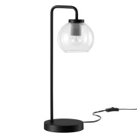 Modway EEI-5617-BLK Silo Glass Globe Glass and Metal Table Lamp Black