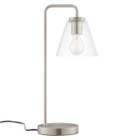 Modway EEI-5619-SNL Element Glass Table Lamp Satin Nickel