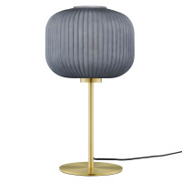 Modway EEI-5622-BLK-SBR Reprise Glass Sphere Glass and Metal Table Lamp Black Satin Brass