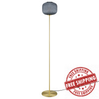 Modway EEI-5623-BLK-SBR Reprise Glass Sphere Glass and Metal Floor Lamp Black Satin Brass