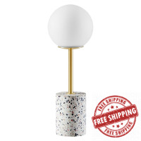 Modway EEI-5625-WHI Logic Terrazzo Table Lamp White