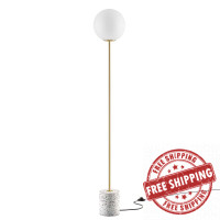 Modway EEI-5626-WHI Logic Terrazzo Floor Lamp White