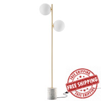 Modway EEI-5628-WHI Logic Terrazzo Floor Lamp