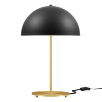 Modway EEI-5629-BLK-SBR Ideal Metal Table Lamp Black Satin Brass