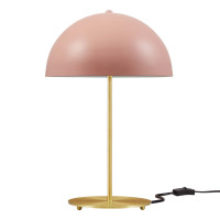 Modway EEI-5629-PNK-SBR Ideal Metal Table Lamp Pink Satin Brass