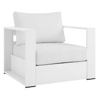 Modway EEI-5675-WHI-WHI Tahoe Outdoor Patio Powder-Coated Aluminum Armchair White White