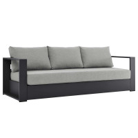 Modway EEI-5676-GRY-GRY Tahoe Outdoor Patio Powder-Coated Aluminum Sofa Gray Gray