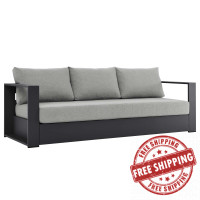 Modway EEI-5676-GRY-GRY Tahoe Outdoor Patio Powder-Coated Aluminum Sofa Gray Gray