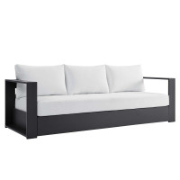 Modway EEI-5676-GRY-WHI Tahoe Outdoor Patio Powder-Coated Aluminum Sofa Gray White