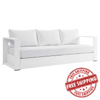 Modway EEI-5676-WHI-WHI Tahoe Outdoor Patio Powder-Coated Aluminum Sofa White White