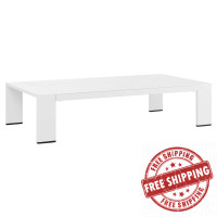 Modway EEI-5677-WHI Tahoe Outdoor Patio Powder-Coated Aluminum Coffee Table White