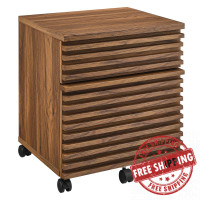 Modway EEI-5704-WAL Render Wood File Cabinet Walnut