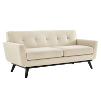 Modway EEI-5759-BEI Engage Herringbone Fabric Loveseat Beige