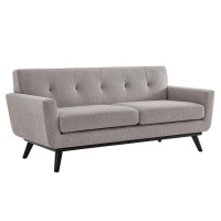 Modway EEI-5759-LGR Engage Herringbone Fabric Loveseat Light Gray