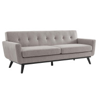 Modway EEI-5760-LGR Engage Herringbone Fabric Sofa Light Gray