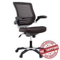 Modway EEI-595-BRN Edge Office Chair in Brown