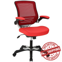Modway EEI-595-RED Edge Office Chair in Red