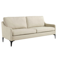 Modway EEI-6019-BEI Corland Upholstered Fabric Sofa Beige