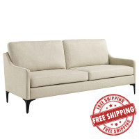 Modway EEI-6019-BEI Corland Upholstered Fabric Sofa Beige