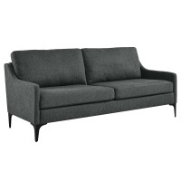 Modway EEI-6019-CHA Corland Upholstered Fabric Sofa Charcoal