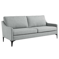 Modway EEI-6019-LGR Corland Upholstered Fabric Sofa Light Gray