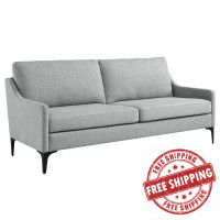 Modway EEI-6019-LGR Corland Upholstered Fabric Sofa Light Gray