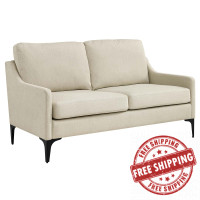 Modway EEI-6021-BEI Corland Upholstered Fabric Loveseat Beige