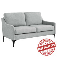 Modway EEI-6021-LGR Corland Upholstered Fabric Loveseat Light Gray