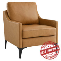 Modway EEI-6022-TAN Corland Leather Armchair Tan