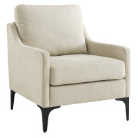 Modway EEI-6023-BEI Corland Upholstered Fabric Armchair Beige